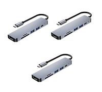 Mobestech 3pcs Usb Expansion Adapter Fast Data Transfer Multi-port Docking Station for Phone High Speed Usb Charger Plug