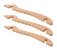 Mobestech 3pcs Wooden Oven Rack Puller Set with Long Handle Hot Oven Shelf Pusher for Air Fryer and Toaster Kitchen Safety Tool for Removing Baking Trays