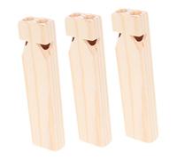Mobestech 3pcs Wooden Train Whistles DIY Painted Orff Musical Instruments for Role Play Noisemakers Enhancing Hand Eye Coordination Social Skills Creativity for Home and Classroom Use