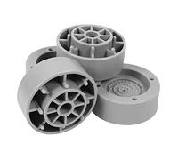 Mobestech 4 Pcs Anti Vibration Pads Washer Foot Mat Fridge Rising Mat 2.5cm Heighten Pad for Washing Machine and Refrigerator Floor Protection Set Gray