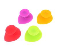 Mobestech 4 Pieces Silicone Facial Cleansing Brush Set, Deep Cleaning Face Scrubber with Massage Bristles, Handheld Multi-Color Brushes for Pore Cleansing and Makeup Removal, Suitable