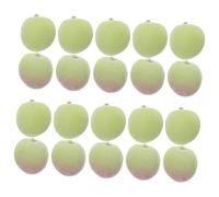 Mobestech 40pcs Artificial Green Plum Foam Fruit Ornaments Lifelike Mini Plum Figurines for Tabletop Scene Layout Decorative Props for Home Car Photo Shoots and Store Display