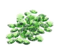 Mobestech 40pcs Double Hole Octagonal Glass Crystal Beads for DIY Jewelry Making Bracelet Crafting Home Decoration Accessories in Grass Green