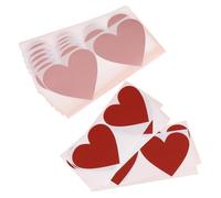 Mobestech 40Pcs Heart-Shaped Scratch Off Stickers with Red and Rose Gold Coating, Peel and Stick DIY Labels for Valentine’S Day, Birthday Cards, and Surprise Scratch Tickets