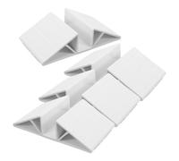 Mobestech 4pcs 4pcs White Plastic Gate Reinforcement Groove with Solid Material and Sturdy Three-point Support Design, Suitable for Doors and Pet Hospital Use
