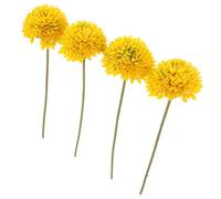 Mobestech 4pcs Artificial Dandelion Flowers Picks Elegant Fake Flowers for Wedding Home Office Decoration Realistic Faux Dandelion Stems for Floral Arrangements and Table Centerpieces