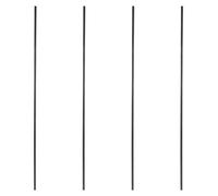Mobestech 4pcs Carbon Fiber Rods 5mm X 400mm Matte Black Solid Poles for Rc Airplane and Quadcopter DIY Repair Projects, Rigid and Stable Increased Structural Support