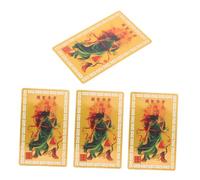 Mobestech 4pcs Chinese Protection Amulet Cards Tai Sui Cards for Wallet Decoration Traditional Luck Charm Auspicious Year for Wealth and Success