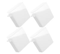 Mobestech 4pcs Clear Cheese Storage Containers with Flip Lids for Fridge Airtight Plastic Organizer for Cheese Slices Butter Blocks and Tea Bags Space-saving Multifunctional Refrigerator