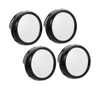 Mobestech 4Pcs Convex Rear View Mirrors for Office Cubicles Easy Install Black Computer Monitor Safety Mirrors for Personal Security and Surroundings Awareness
