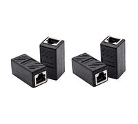 Mobestech 4pcs Coupler Female to Female Inline Coupler Network Connector Adapter for Ethernet Cable Extension Use Data Cable and Socket in Home Office