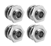 Mobestech 4pcs Drum Air Hole Screws for Percussion and Snare Drums Alloy Material with Gasket Washer Included Reduce Drumhead Resonance Improve Sound Clarity for Performances and Practice