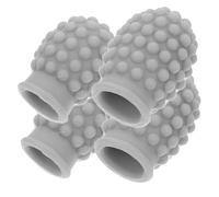 Mobestech 4pcs Drumstick Caps Silicone Mute Tips for 7a 5a Drumsticks Drum Accessory Gray Protective Practice Silent Tips for Music Instrument Use