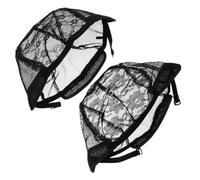 Mobestech 4pcs Elastic U Type Wig Mesh Hair Net Wig Cap for Hairdressing Accessories for Buns