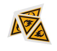 Mobestech 4pcs Fire Safety Warning Stickers for Trash Bins Outdoor Weatherproof Self Adhesive Fire Signs Labels with Graphics for Public Spaces Schools Parks