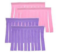 Mobestech 4Pcs Guinea Pig Hideout Tassel Door Curtains for Pet Cage Corners Lightweight Forest Hut Design Easy to Install Hamster Hideaway Hammocks for Small Animals Pink and Purple