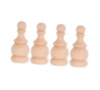 Mobestech 4pcs Hardwood Porch Flag Finials Natural Wood Craft Toppers for Mailbox Posts Deck Balusters Outdoor Decorative Post Caps with Roman Inspired Design
