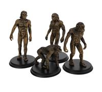 Mobestech 4pcs Human Evolution Figurines Educational Plastic Monkey Figures Reusable Statues for Teaching and Learning History of Human Development