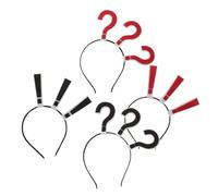 Mobestech 4pcs Question Mark Headband Novelty Halloween Party Hair Accessories Punctuation Hair Band for Ladies Girls Photo Booth Props