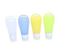 Mobestech 4pcs Silicone Travel Bottles round Hole Lids for Lotion Bottle Shampoo Container and Cosmetics Use While Traveling Random Color