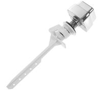 Mobestech 4pcs Silver Push Button Toilet Flush Handle Side Mount Replacement, Plastic Material with Easy to Disassemble and Simple Structure, Suitable for Bathroom Toilet Repair