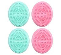 Mobestech 4pcs Slimming and Beauty Brush for Face and Belly Meridian Massage Brushes for Home Spa Plastic Material Wet Dry Use Relaxation Tool for Travel and Office