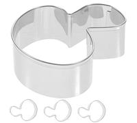 Mobestech 4pcs Stainless Steel Mushroom Cookie Cutters with Comfort Grip for Baking Fondant Pastry Dough Mold Easy to Clean Baking Tool for Adults Unique Shape for Holiday Parties and Cake