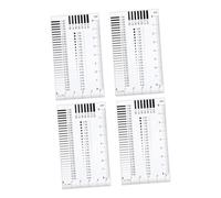 Mobestech 4pcs Transparent Crack Gauge Precision Ruler for Flaw Detection Thickness Measurement for Industrial Use Printing and Electronics