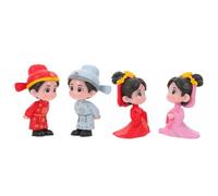 Mobestech 4pcs Wedding Miniature Couple Figurines Elegant Bride Groom Statue for Wedding Cake Toppers Anniversary Valentine Day Party Centerpiece Decorations