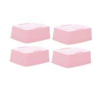 Mobestech 4pcs Wipe Box for Boys and Girls Wet Wipes Storage Container Pullout Design Travel-Friendly Tissue Dispenser