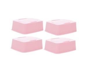 Mobestech 4pcs Wipe Box for Boys and Girls Wet Wipes Storage Container Pullout Design Travel-Friendly Tissue Dispenser