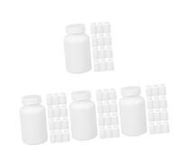 Mobestech 4sets Pill Dispensing Bottles Pill Bottle Capsules Medicine Bottles Medicine Carrying Bottle Medicine Bottle with Cap Medicine Organizer Medicine Storage Organizer White The 12pcs*4