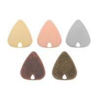 Mobestech 5 Pcs Metal Guitar Picks Set for Electric Bass Ukulele - Stainless Steel Plectrums in Gold, Silver, Red Copper, Antique Copper, Rose Gold - Small Lightweight Instrument Accessories