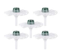 Mobestech 5 Sets Bridal Bouquet Holder Handles with Floral Foam and Lace Trim Wedding Flower Stem Holders for DIY Fresh Flower Arrangements Stable and Use Floral Support for Brides and