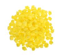 Mobestech 500PCS Mini Foam Rose Heads Artificial Flowers for Wedding Bouquet DIY Crafts Home Party Table Decorations Yellow Realistic Texture Fade Resistant