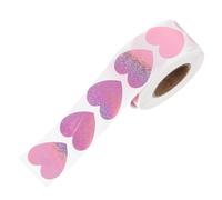 Mobestech 500pcs Stickers for envelopes Heart Sun Tanning Stickers Heart Sticker for Sun PVC Color Stickers Purple