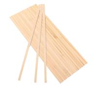 Mobestech 50pcs Carbonized Bamboo Flat Sticks 3x9x300mm Wood Craft Sticks for DIY Model Making Architectural Craft Supplies for School Projects and Photo Props