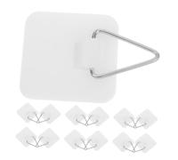 Mobestech 50pcs Small Plate Hangers for Walls Invisible Adhesive Picture Hanging Hooks with Strong No Drill Adhesive Wall Hooks for Photo Frames Plates Art Display in Bedroom Living Office