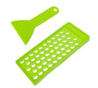 Mobestech 5g Lip Balm Filling Tray Tool with 50 Holes Green Pp Lip Gloss Container Molds Set for DIY Lipstick Crafting and Home Cosmetic Use