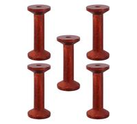 Mobestech 5pcs Antique Wooden Bobbins Thread Spools Wooden Vintage Retro Craft Ribbon Bobbins Eliminate Tangled Messes Exceptional Longevity Brown Wood for Home Decor and Crafting