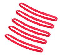 Mobestech 5pcs Elastic Non-slip Workout Headbands for Women and Men, Thick Sweatbands for Running Yoga Gym Sports, Red Stretchy Hair Accessories