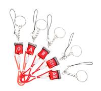 Mobestech 5pcs Halloween Keyring Novelty Type Pendant Keychains for Purses and Phones for Festivals and Parties A B Ab Rh Types Included