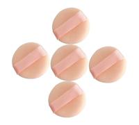 Mobestech 5pcs Mini Flocking Powder Puff Reusable Soft Cosmetic Blenders for Face Makeup Foundation Concealer Blush Highlighter Application