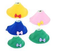 Mobestech 5PCS Parrot Neck Collars Multi-color Anti-biting Protective Bird Neckbands for Cockatiels Budgies with Stylish Design for Injury and Skin Care