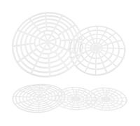 Mobestech 5pcs Pickle Presser Tool with Plastic Mesh Net for Wide Mouth Mason Jars Fermenting Jar Presser for Vegetables Isolation Design Prevents Crosscontamination Press Plates for