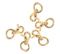 Mobestech 5pcs Pure Brass Swivel Lobster Claw Clasp Keychain Hook with Rotating Snap Gate, Sturdy Rust-Resistant Brass Hardware for DIY Purse, Lanyard, and Handmade Accessories