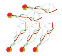 Mobestech 5Pcs Rainbow Car Antenna Ball Toppers with Streamer, Vehicle Antenna Decoration Set for Suv and Truck, Novelty Auto Aerial Ornaments for Parade and Outdoor Use