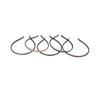Mobestech 5pcs Solid Leather Covered Headbands for Women Simple Thin Hair Accessories for Daily Wear Washing Face