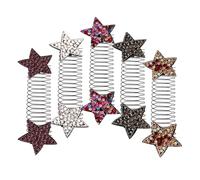 Mobestech 5pcs Star Hair Comb Clips Invisible Bangs Holder Hair Pins for Styling Comfortable No-marks Decorative for Women Everyday Use