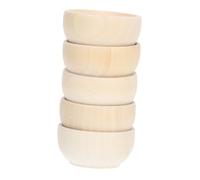 Mobestech 5pcs Unfinished Mini Wooden Bowls for DIY Crafts Smooth Blank Bowls with Rounded Edges Safe Educational for Painting and Creative Projects